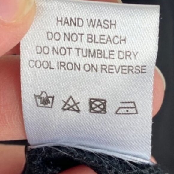 Revolve NBD Black Halter Dress Beaded Floral Size Medium Minimalist Capsule Boho - Picture 12 of 15